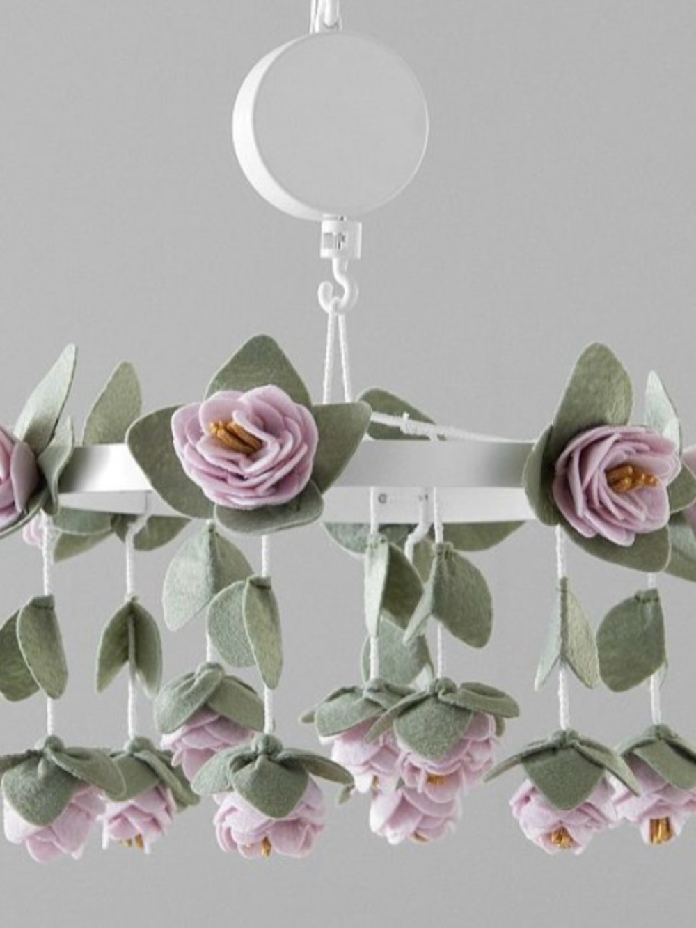 Pottery Barn Kids Purple and Green Floral Baby Mobile -Never Used